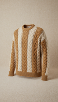 Pull torsadé en laine mérinos