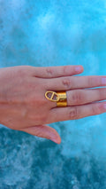 Bague breloque Maille Marine