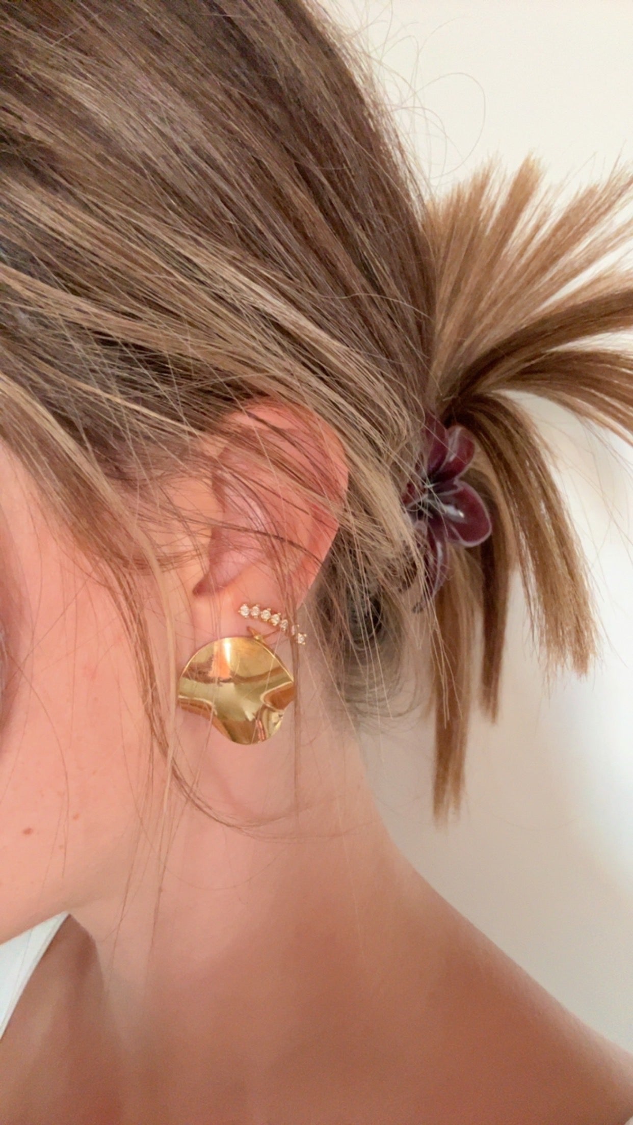 Boucles d’oreilles rondes cloutées