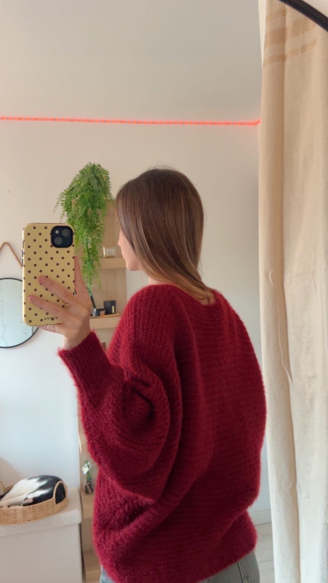 Pull maille Rouge Bordeaux 💋
